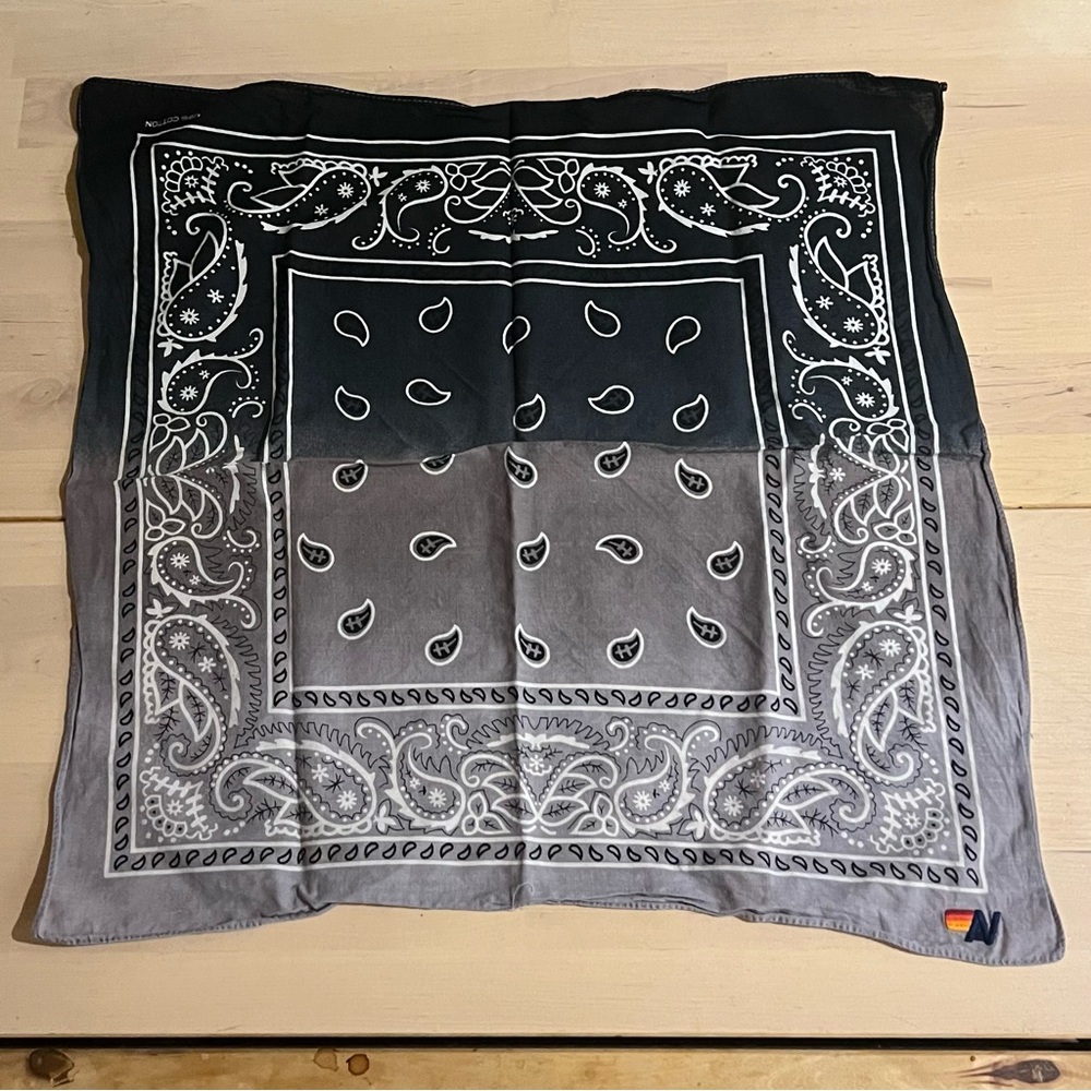 RARE Aviator Nation Bandana - Black / Charcoal Gray